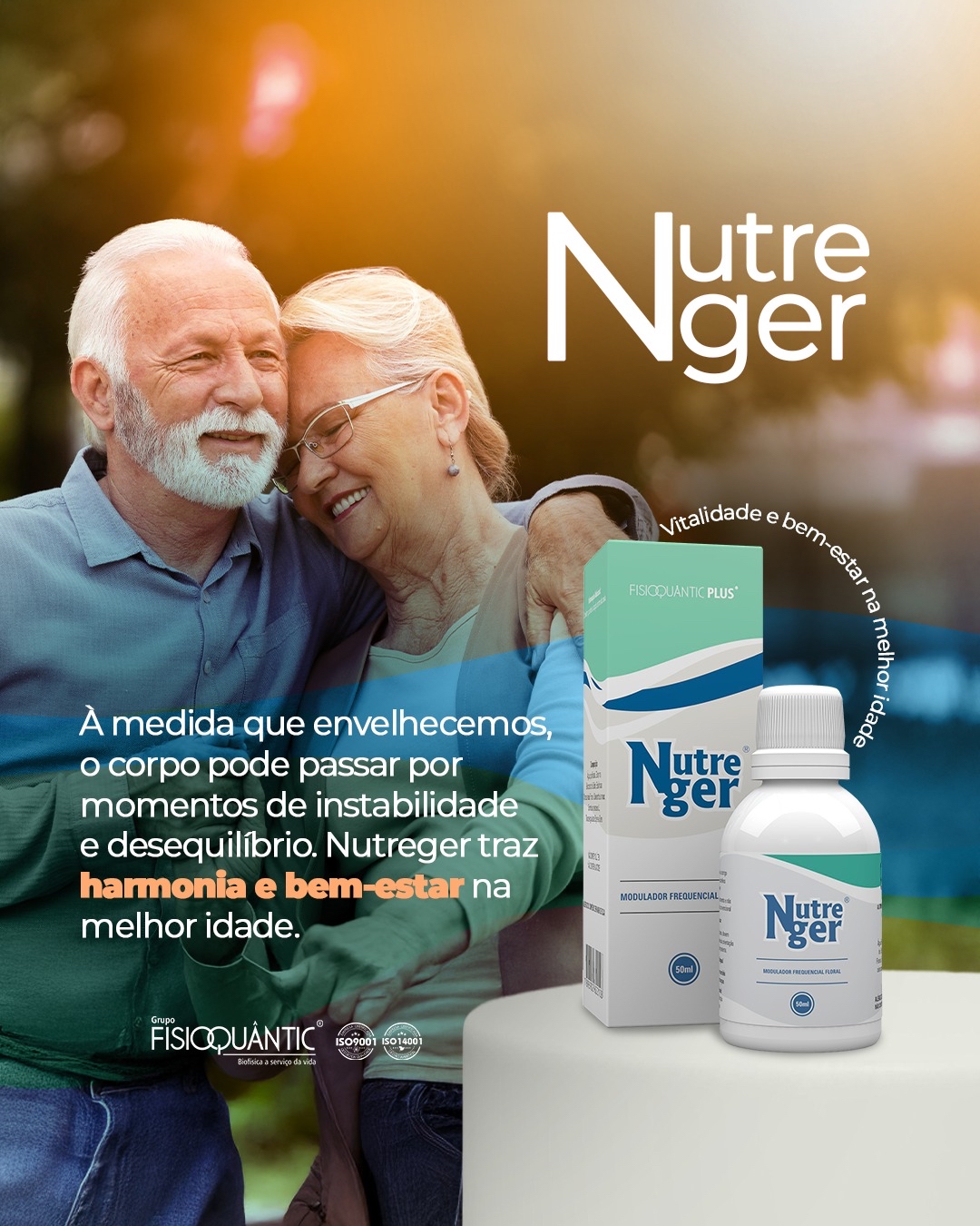 🌿💚 Nutreger promove vitalidade na melhor fase da vida!
Nutreger, Floral Frequencial da Linha Plus, contribui para o equilíbrio e a disposição necessários para aproveitar cada momento com mais leveza e alegria. Viva a vida plena e cheia de energia, aproveitando cada novo dia com entusiasmo e bem-estar!#envelhecimentosaudavel #EnergiaNaMelhorIdade #floralfrequencial #KatiaBorobiaRJ